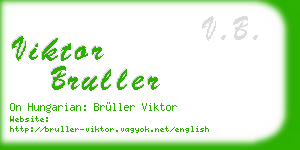 viktor bruller business card